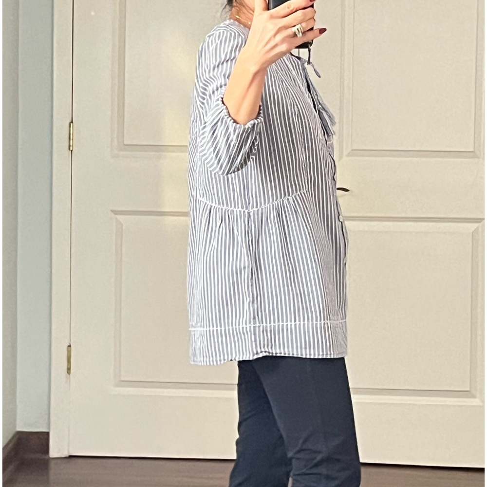 J.Jill 100% cotton peasant blouse size S - Picture 3 of 11
